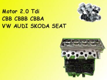 MOTOR 2.0 TDI VW AUDI SEAT SKODA CBA CBAA CBAB CBB GARANTIE ÜBERHOLTE !!